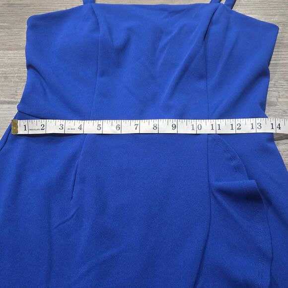 Midnight Doll Navy Blue Formal Romper Mini Skort Short Jumpsuit - Picture 6 of 8